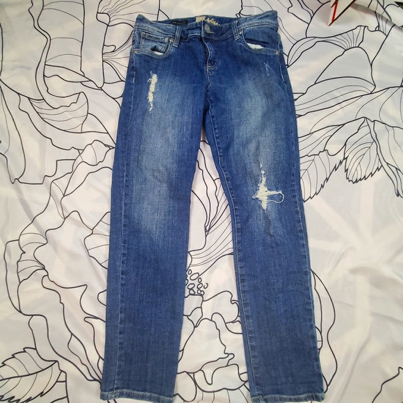 Kut from the Kloth Denim - KUT Celine Slouchy Boyfriend Jeans Distressed s 8
